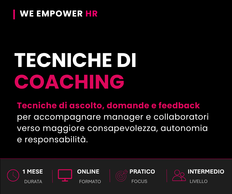 TECNICHE DI COACHING